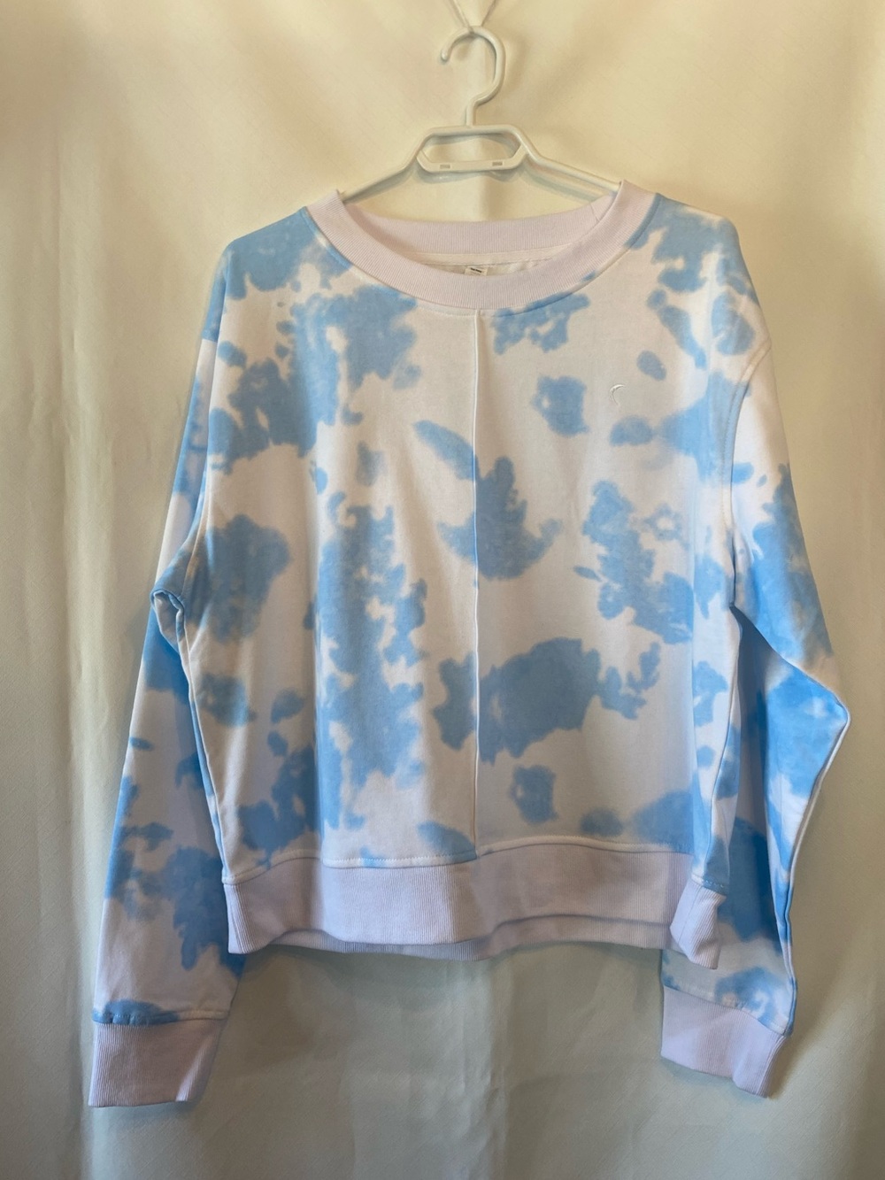Zyia Active Heaven Hendrix Blue Tie Die Cloud Crewneck Sweatshirt XL Cozycore